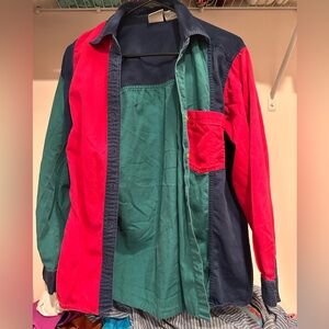 Button up multicolored shirt